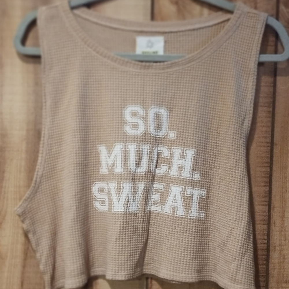 Aerie Tan Waffle Knit Top